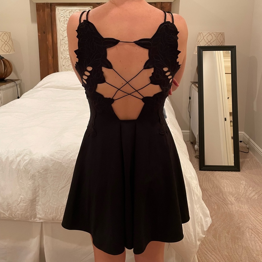 Free People black mini cocktail dress